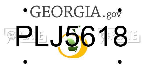 PLJ5618 Georgia License Plate