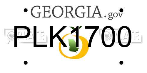 PLK1700 Georgia License Plate