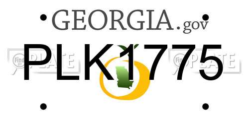 PLK1775 Georgia License Plate