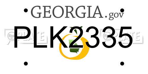 PLK2335 Georgia License Plate