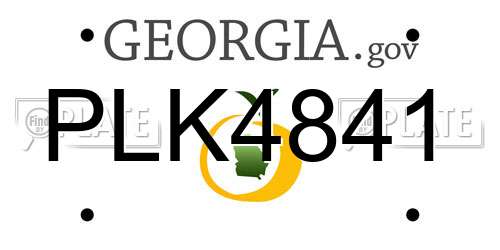 PLK4841 Georgia License Plate