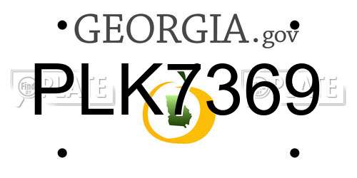 PLK7369 Georgia License Plate