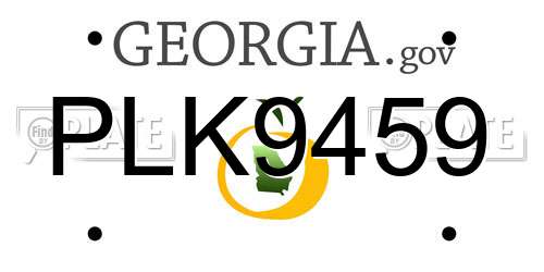 PLK9459 Georgia License Plate