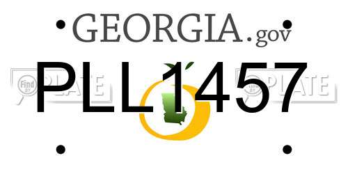 PLL1457 Georgia License Plate
