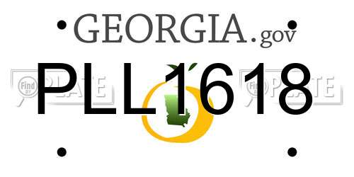 PLL1618 Georgia License Plate