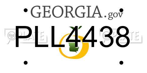 PLL4438 Georgia License Plate