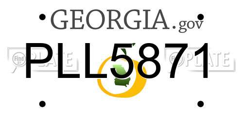 PLL5871 Georgia License Plate