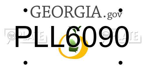 PLL6090 Georgia License Plate