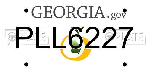 PLL6227 Georgia License Plate