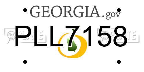 PLL7158 Georgia License Plate