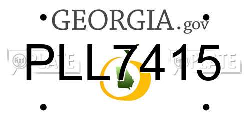 PLL7415 Georgia License Plate