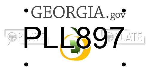 PLL897 Georgia License Plate