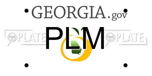 PLM Georgia License Plate