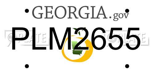PLM2655 Georgia License Plate
