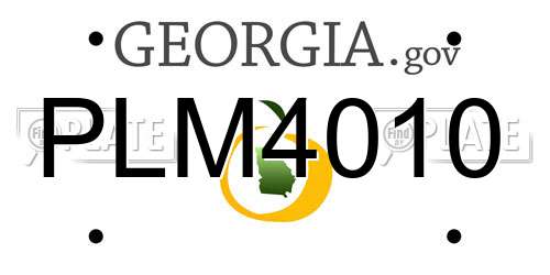 PLM4010 Georgia License Plate