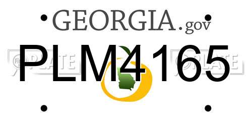 PLM4165 Georgia License Plate
