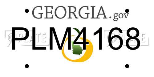 PLM4168 Georgia License Plate