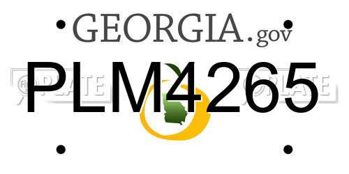 PLM4265 Georgia License Plate