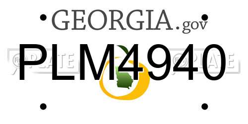 PLM4940 Georgia License Plate