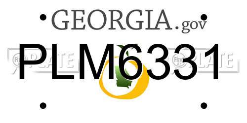 PLM6331 Georgia License Plate