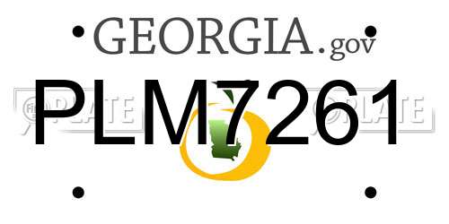 PLM7261 Georgia License Plate