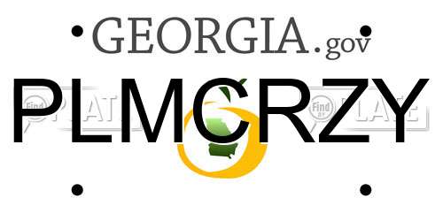 PLMCRZY Georgia License Plate