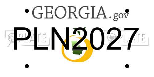 PLN2027 Georgia License Plate