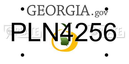 PLN4256 Georgia License Plate