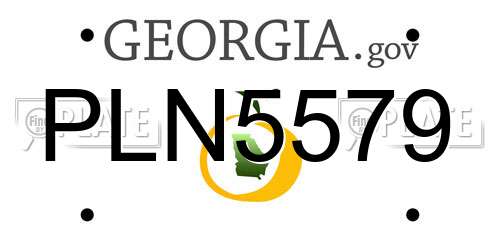 PLN5579 Georgia License Plate