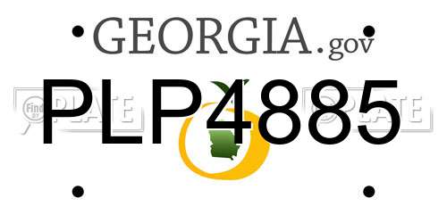 PLP4885 Georgia License Plate
