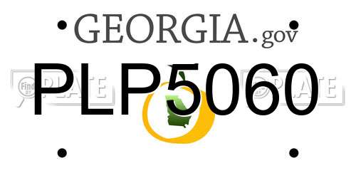PLP5060 Georgia License Plate