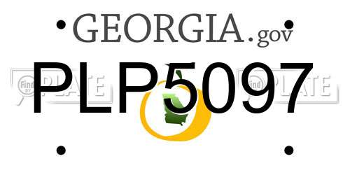 PLP5097 Georgia License Plate