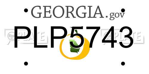 PLP5743 Georgia License Plate