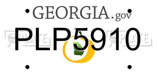 PLP5910 Georgia License Plate
