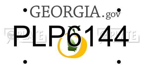 PLP6144 Georgia License Plate