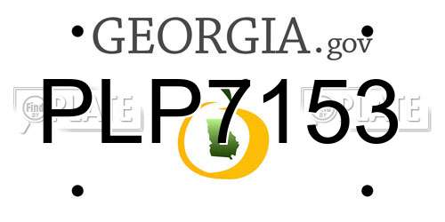 PLP7153 Georgia License Plate