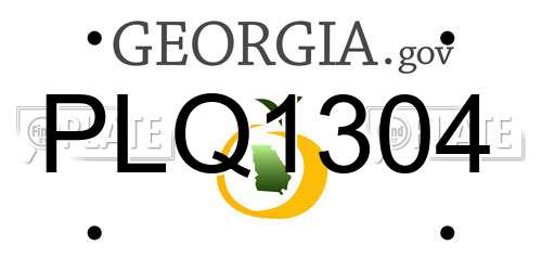 PLQ1304 Georgia License Plate