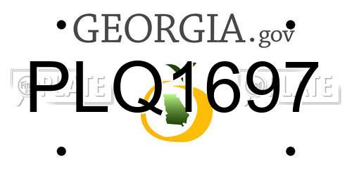 PLQ1697 Georgia License Plate