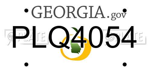 PLQ4054 Georgia License Plate