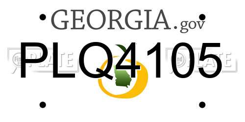 PLQ4105 Georgia License Plate