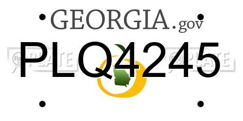 PLQ4245 Georgia License Plate