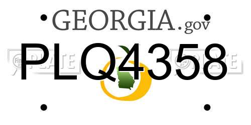 PLQ4358 Georgia License Plate