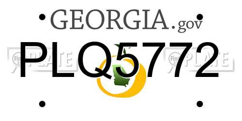 PLQ5772 Georgia License Plate