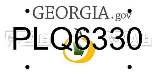 PLQ6330 Georgia License Plate
