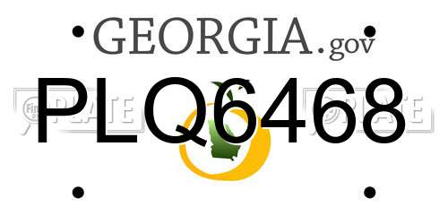 PLQ6468 Georgia License Plate