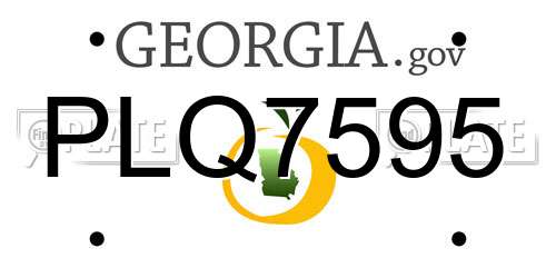 PLQ7595 Georgia License Plate