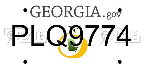 PLQ9774 Georgia License Plate