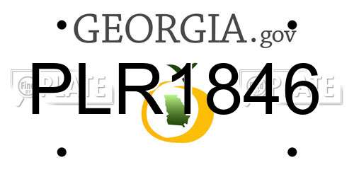 PLR1846 Georgia License Plate