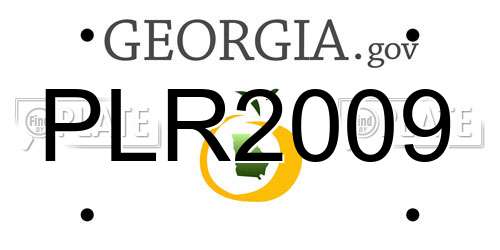 PLR2009 Georgia License Plate