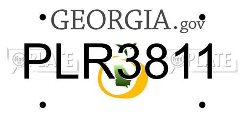 PLR3811 Georgia License Plate